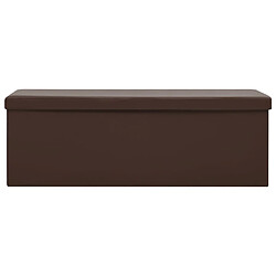 Avis Maison Chic Banc de rangement | Meuble de rangement d'Entrée | Coffres d'Intérieur pliable Marron PVC -MN55283