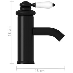 Acheter Helloshop26 Robinet de lavabo de salle de bain robinet d'évier mitigeur de salle de bain mitigeur de salle d'eau maison intérieur 18 cm noir 02_0003523