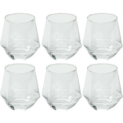 The Home Deco Factory Verre en forme diamant 30 cl (Lot de 6).