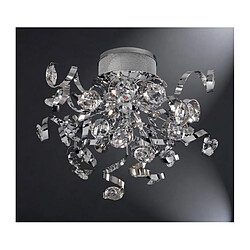 Luminaire Center Plafonnier Kurlz 9 Ampoules chrome poli/cristal Coloris : chrome poli Diamètre en Cm : 52 Hauteur en Cm : 37 Poids en Kilos : 4,5 Nombre d'ampoules : 9 Type d'ampoule : G4 Puissance Max en W : 20 Amp