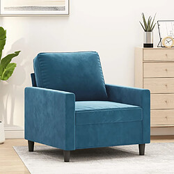 Maison Chic Fauteuil Relax pour salon | Fauteuil Bleu 60 cm Velours -GKD65519