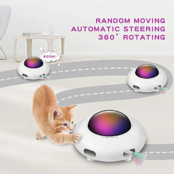 Avis Universal UFO automatique jouet interactif pour chat pour l'intérieur plume pivotante jouet électronique pour chat éteint automatique intelligent déplacement aléatoire recharge USB | jouets pour chat