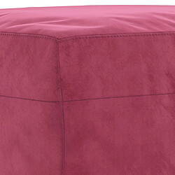 Acheter vidaXL Repose-pied Rouge bordeaux 60x50x41 cm Velours