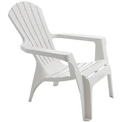 Wilsa Garden Fauteuil Adirondack en résine polypropylène Blanc.