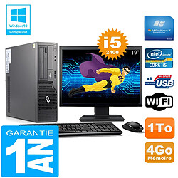 PC Fujitsu Esprimo E500 E85+ SFF Core I5-2400 4Go Disque 1 To Wifi W7 Ecran 19" · Occasion 