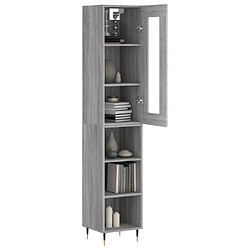 Avis Maison Chic Buffet,Meuble de Rangement,commode pour salon,Cuisine Sonoma gris 34,5x34x180 cm Bois d'ingénierie -MN81098