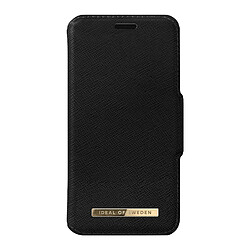 Etui Clapet iPhone X et XS Ideal of Sweden Saffiano Noir Coque Magnétique 