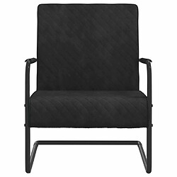 vidaXL Chaise cantilever Noir Velours