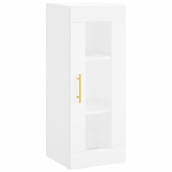 Maison Chic Buffet,Meuble de Rangement,commode pour salon,Cuisine Blanc 34,5x34x180 cm Bois d'ingénierie -MN84820 pas cher