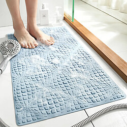 LUUCOZK Tapis de bain antidérapants absorbants à séchage rapide pour salle de bain - Bleu-40x70cm