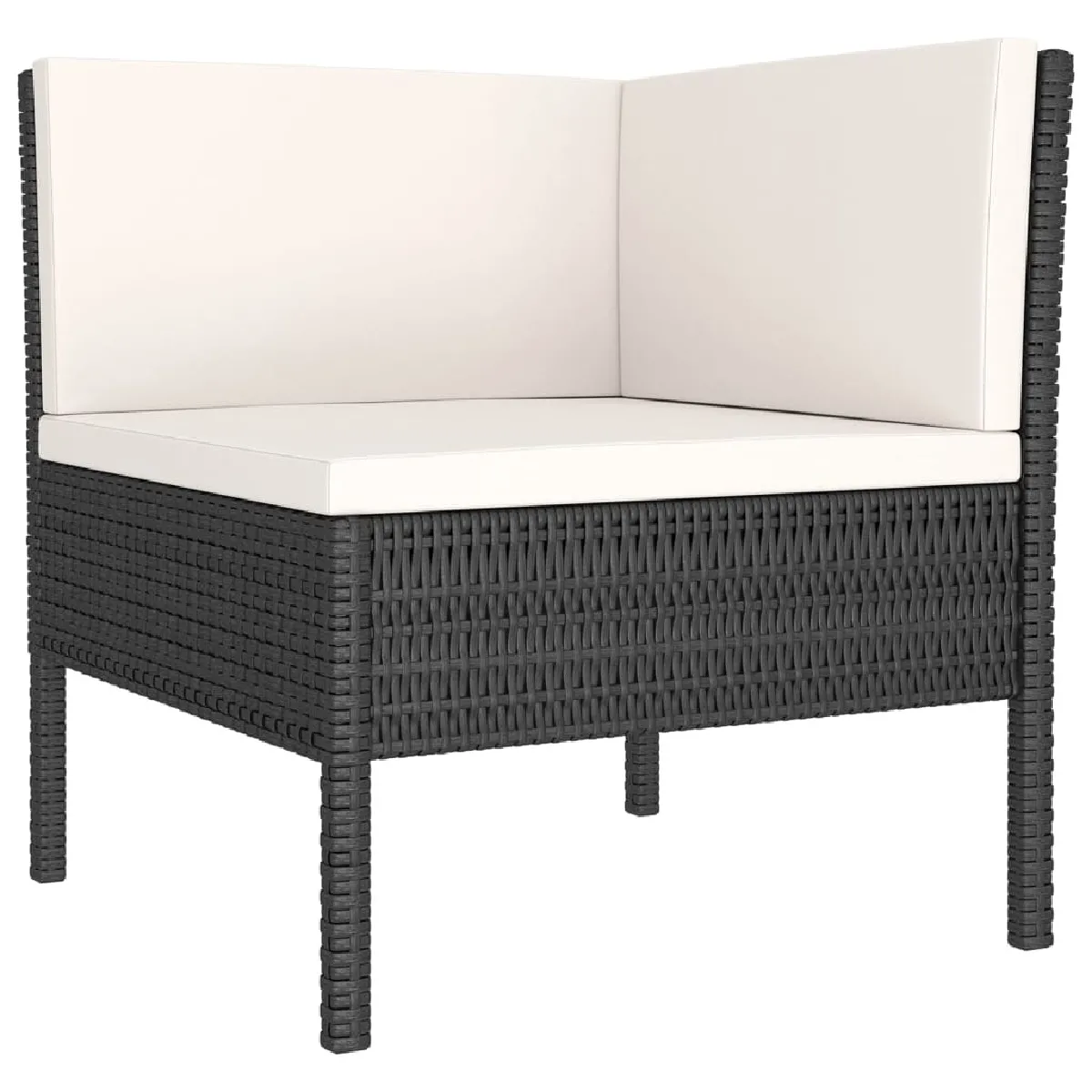 Avis Maison Chic Salon de jardin 6 pcs + coussins - Mobilier/Meubles de jardin - Table et chaises d'extérieur Résine tressée Noir -MN89545