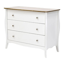 Avis Zandiara Commode 3 tiroirs BARROCO 2 Blanc/pin