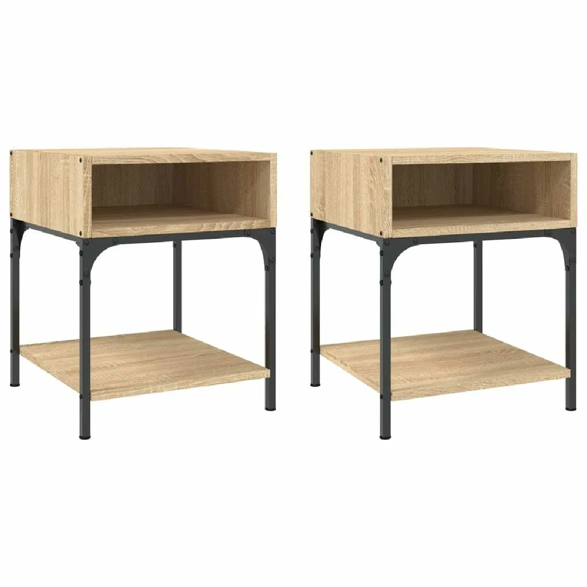 Maison Chic Lot de 2 Tables de chevet - Tables de Nuit chêne sonoma 40x41x50 cm bois ingénierie