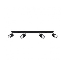 Luminaire Center Barre de spots Nero Ceiling Acier Noir,chrome 4 ampoules 18cm