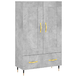 Maison Chic Buffet,Meuble de Rangement,commode pour salon,Cuisine gris béton 69,5x31x115 cm bois d'ingénierie -MN42093