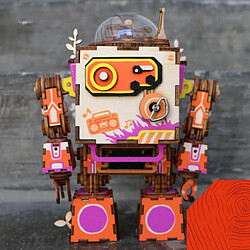 Avis Universal DIY 3D Bois Puzzle Modèle Kit de construction Modèle mécanique Robot coloré Jouet et boîte à musique Expédition directe | Puzzle