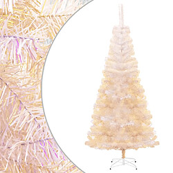 vidaXL Sapin de Noël artificiel pointes iridescentes Blanc 240 cm PVC 