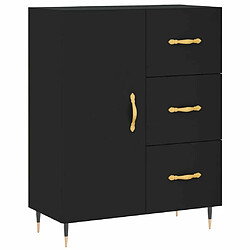 Maison Chic Buffet,Meuble de Rangement,commode pour salon,Cuisine noir 69,5x34x90 cm bois d'ingénierie -MN32127