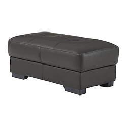 Vente-Unique Pouf en cuir METROPOLITAN II - Noir 