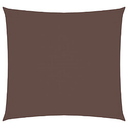 vidaXL Voile de parasol tissu oxford carré 5x5 m marron