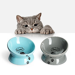 YYHY Y YHY Gamelle surélevée pour chat 13 × 9 cm/150 ml – Gris pas cher