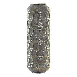 Vase DKD Home Decor Gris Métal Oriental (19 x 19 x 47 cm)