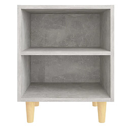 Acheter Maison Chic Table de chevet,Table de nuit,Table d'appoint pour salon avec pieds en bois Gris béton 40x30x50 cm -MN83272