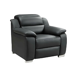 Avis Vente-Unique Fauteuil relax électrique en cuir noir ARENA III