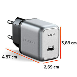 Acheter Chargeur Secteur USB-C Power Delivery 20W Design Compact Satechi Gris Sidéral