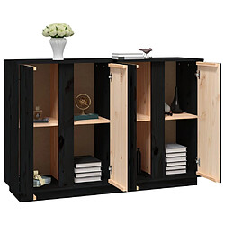 Acheter vidaXL Buffet Noir 120x35x80 cm Bois massif de pin