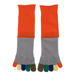 Chaussettes Mi-mollet à Bouts Chaussettes Chaudes Pour Hommes Et Femmes En Coton Orange