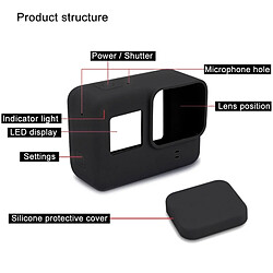 Wewoo Coque pour étui de protection en silicone GoPro HERO6 / 5 avec cache-objectif pas cher