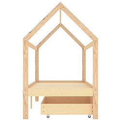 Acheter Maison Chic Lit d'Enfant Chambre - Cadre de lit pour enfant avec tiroirs Bois de pin massif 90x200 cm -MN50204