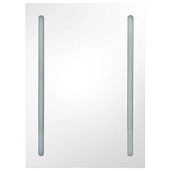 Avis Helloshop26 Armoire de salle de bain à miroir led blanc 50 x 13 x 70cm chêne 02_0006585