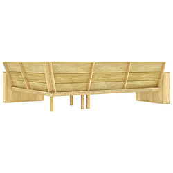 Avis vidaXL Banc d'angle de jardin 239 cm Bois de pin imprégné