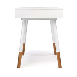 Acheter Mes Bureau scandinave 120x60x75 cm décor blanc et chêne