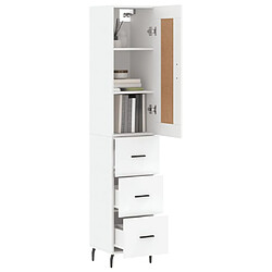 Avis Maison Chic Buffet,Meuble de Rangement,commode pour salon,Cuisine Blanc 34,5x34x180 cm Bois d'ingénierie -MN96908