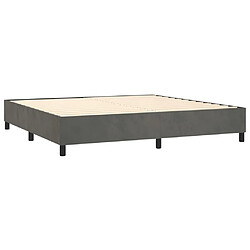 Avis vidaXL Sommier à lattes de lit et matelas Gris foncé 200x200cm Velours