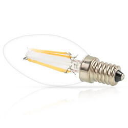 HIGH-TECH & BIEN-ETRE 10X E14 Filament LED 4W Ampoule Edison C35 COB Ampoules Vintage Blanc Chaud 400LM Forme Bougie LED AC 220V