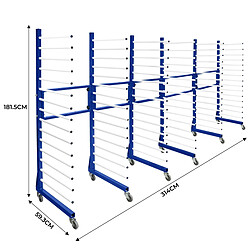 Monstershop Chariots de Séchage Combinables x 3 & 2 Connecteurs pas cher