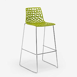 Avis Tabouret de bar de cuisine Grand Soleil 74 cm design Spider Slitta, Couleur: Anis vert