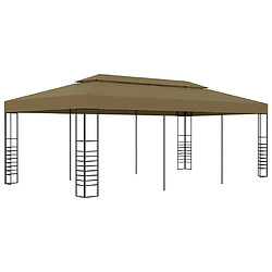 vidaXL Belvédère 6x3x2,7 m Taupe 180 g/m² 