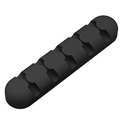 Wewoo Silicone Matériel Desktop Câble Gestionnaire noir Winder Fixer, Taille: 9.6 * 2 * 1.2 cm