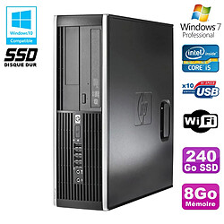 PC HP Elite 8300 SFF Core I5 3470 3.2GHz 8Go 240Go SSD Graveur USB3 Wifi W7 - Occasion