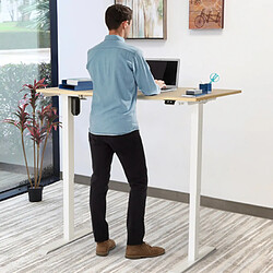 OFFICE24 Bureau électrique réglable en hauteur pour bureau et studio Standwalk 120x60, Couleur: Blanc