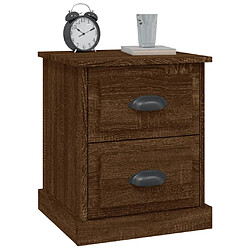 Avis vidaXL Table de chevet chêne marron 39x39x47,5 cm bois d'ingénierie