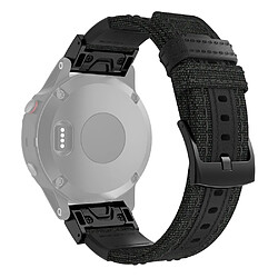 Avis Wewoo Bracelet pour montre connectée en cuir et Garmin Fenix5 Plustaille du 150 + 110 mm noir