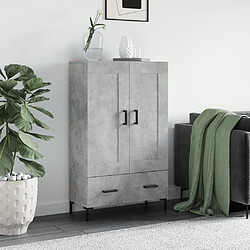 Maison Chic Buffet,Meuble de Rangement,commode pour salon,Cuisine gris béton 69,5x31x115 cm bois d'ingénierie -MN68914