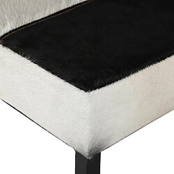 Avis WOMO-DESIGN Tabouret de bar Ø 35x75 cm métal blanc/noir et fourrure de buffle WOMO design