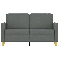 Avis Maison Chic Canapé à 2 places,Sofa de Salon,Canapé droit Gris foncé 120 cm Tissu -GKD232526